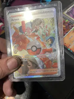 Pokemon TCG Arven Trainer Holo Card Secret Rare Special Illustration - Image 1