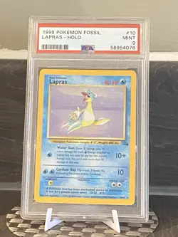 Lapras 10/62 Holo PSA 9 Pokemon Fossil 1999 Mint #10 WOTC - Image 1