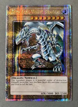 Yu-Gi-Oh Blue-Eyes White Dragon Quarter Century Secret Rare Card LC01-EN004 - Image 1