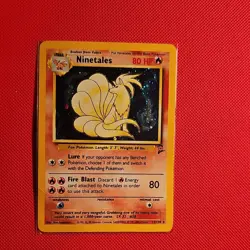 Pokemon Ninetales Base Set 2 Holo Rare 80 HP Card 13/130 Wizards 2000 - Image 1