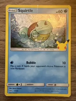 Pokemon Squirtle 17/25 Holo McDonalds Promo 2021 25th Anniversary Card - Image 1