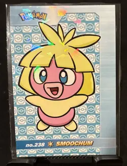 Rare Pokemon Shiny Full Art #238 Smoochum Low Pop Cracked Ice Holo Card ⭐ - Image 1
