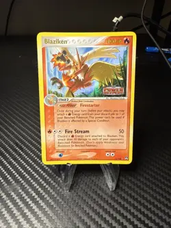 2007 POKEMON EX POWER KEEPERS BLAZIKEN REVERSE HOLO CARD 5/108 - Image 1