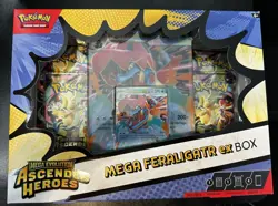 Pokemon Ascended Heroes Mega Feraligatr EX Box Sealed New - Image 1