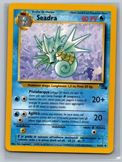 Pokemon TCG Seadra #42/62 ITALIAN Uncommon CCG Fossil - Image 1