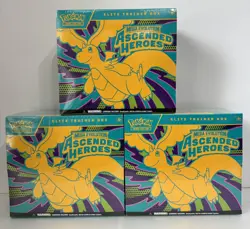 Pokemon Ascended Heroes Elite Trainer Box ETB, Lot Of 3, BRAND NEW SEALED - Image 1