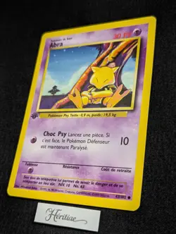 Carte Pokemon Abra 43/102 Edition 1 Set de Base wizards Francais VF - SDB - Image 2