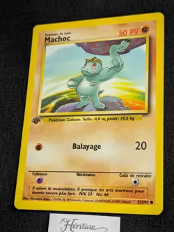 Carte Pokemon Machoc 52/102 Edition 1 Set de Base wizards Francais VF - SDB - Image 2