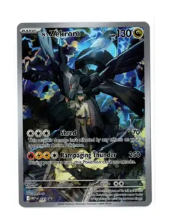N’s Zekrom 031 Full Art Holo Pokemon Card Near Mint Trainer Card - Image 1