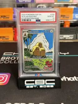 2024 POKEMON SSP EN ALOLAN DUGTRIO ILLUSTRATION RARE #208/191 PSA GEM MT 10 - Image 1