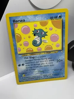 Vintage Pokemon TCG Seadra 42/62 And Horsea 49/62 Fossil Horsea 62 Neo Genesis - Image 4