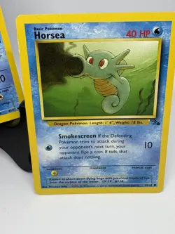 Vintage Pokemon TCG Seadra 42/62 And Horsea 49/62 Fossil Horsea 62 Neo Genesis - Image 5