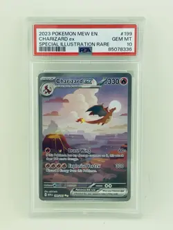 2023 POKEMON MEW EN-151 SPECIAL ILLUSTRATION RARE #199 CHARIZARD EX PSA 10 - Image 1