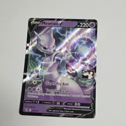 Mewtwo V 030/078 Pokemon Go 2022 Prize Pack Series 3 Stamped - Image 1