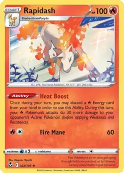 x1 Rapidash - 022/195 - Holo Rare Pokemon SS12 Silver Tempest M/NM - Image 1
