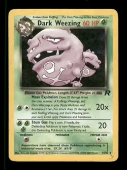 Dark Weezing (31) Unlimited Rare Team Rocket 31/82 HP - Image 1