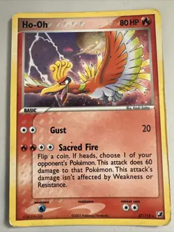 Pokemon TCG Ho-Oh EX Unseen Forces Holo Card 27/115 - Image 1