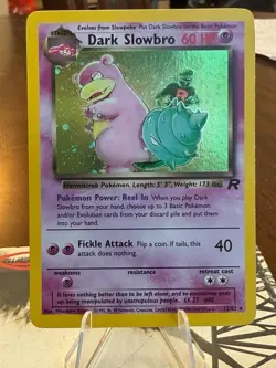 Pokemon TCG Dark Slowbro 29/82 Non-Holo Card Vintage, Near Mint Condition - Image 1