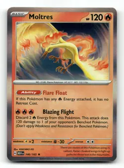 Moltres 146/165 - 151 Holo - Pokemon Card NM/M - Image 1