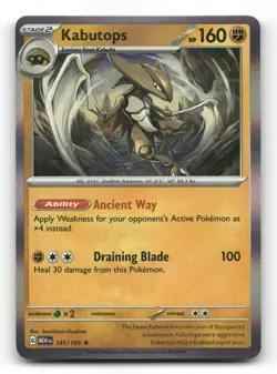 Kabutops 141/165 - 151 Holo - Pokemon Card NM/M - Image 1