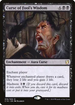 Curse of Fool's Wisdom - 016 - NM - Commander 2019 (C19) - MTG - Image 1