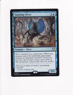 2023 MTG MAGIC COMMANDER MASTERS COMMANDER SLIVER SWARM TAUNTING SLIVER - Image 1