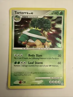 Torterra Lv.45 Cosmos Holo Rare 17/130 Diamond & Pearl Pokemon 2007 MP - Image 1