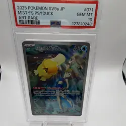 Pokemon TCG Misty's Psyduck Sv9a: Heat Wave Arena 071/063 Art Rare Holo PSA 10 - Image 2