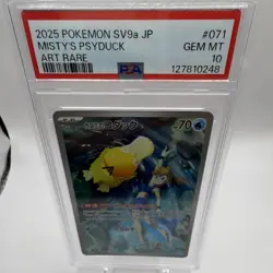 Pokemon TCG Misty's Psyduck Sv9a: Heat Wave Arena 071/063 Art Rare Holo PSA 10 - Image 4