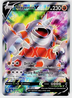RHYPERIOR V 181/189 ULTRA RARE DARKNESS ABLAZE POKEMON HOLO NM/M - Image 1