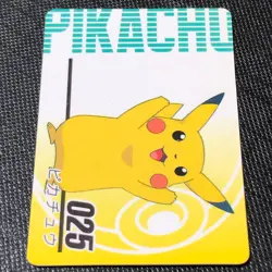 Pokemon Japanese Vintage Mini Carddass Animation Version - 025 Pikachu - #2021 A - Image 1