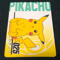 Pokemon Japanese Vintage Mini Carddass Animation Version - Pikachu - Image 1