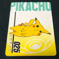 Pokemon Japanese Vintage Mini Carddass Animation Version - No.025 Pikachu - Image 1