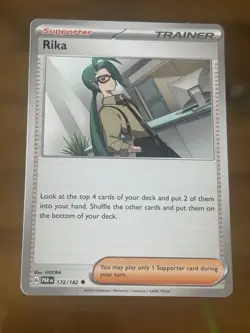 Rika 172/182 Paradox Rift Uncommon Pokemon TCG - Image 1