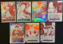 One Piece OP13 - 3rd Anniversary Treasure Campaign Promo Card Set (7 Cards) NM/M - Image 1