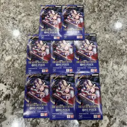 One Piece TCG The Azure Sea’s Seven OP-14 Sleeved Booster Pack Lot Of 8 Sealed - Image 1