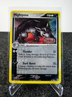 Mightyena 18/108 - EX Power Keepers - Stamped Holo Rare LP Pokemon Card, 2007 - Image 1