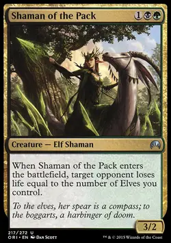 MTG Magic the Gathering Shaman of the Pack (217/308) Magic Origins LP - Image 1