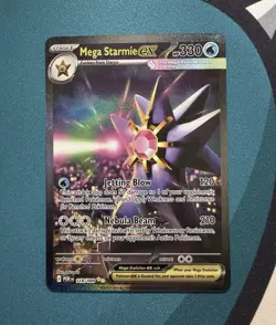 Pokemon Mega Starmie EX Holo 118/088 330 HP Water Stage 1 Card English - Image 1