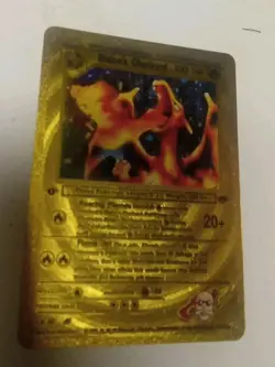 Blaine’s Charizard Gold Foil 100hp NM Fan Art Display Card Flame Jet - Image 1