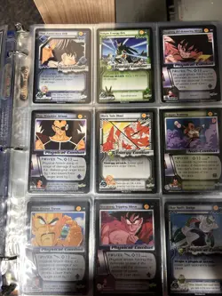 Dragon Ball Z Mix Cards Collection Binder Lot 225 Cards Dragon Ball In Sleeves - Image 5