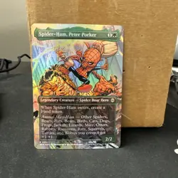 Spider-Ham, Peter Porker 0201 Foil Borderless Marvel's Spider-Man MTG Nean mint - Image 1
