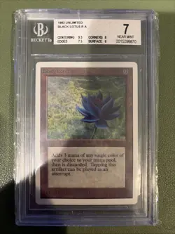 1993 MAGIC THE GATHERING MTG UNLIMITED BLACK LOTUS BGS 7 - Image 1