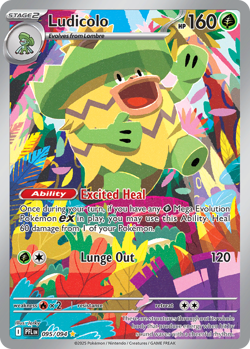 LUDICOLO 095/094 ILLUSTRATION RARE PHANTASMAL FLAMES POKEMON NEAR MINT - Image 1