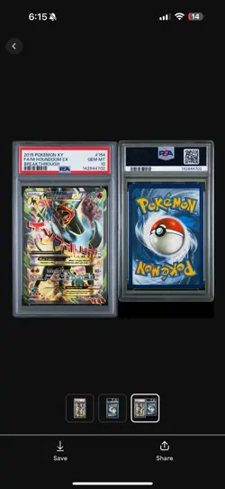 2015 Pokemon XY Breakthrough M Houndoom EX 154 Full Art GEM MINT PSA 10 NEW CERT - Image 3