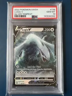 2022 POKEMON SWORD & SHIELD SILVER TEMPEST #138 LUGIA V PSA 10 - Image 1