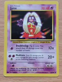 Pokemon Trading Card Game TCG Jynx Base Set 31/102 1999 Regular - Image 1