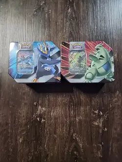 Pokemon TCG Tyranitar V and Empoleon V Strikers Tins - FACTORY *FULLY* SEALED - Image 2