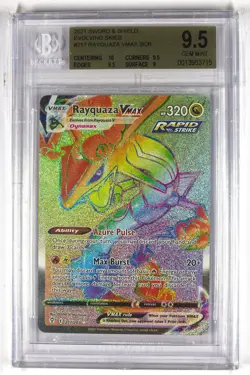 Pokemon TCG - Rayquaza VMAX Secret EVS 217/203 Evolving (Beckett Gem Mint 9.5) - Image 1