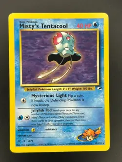 Pokemon TCG - Misty’s Tentacool LP Rare 32/132 | Gym Heroes - Image 1